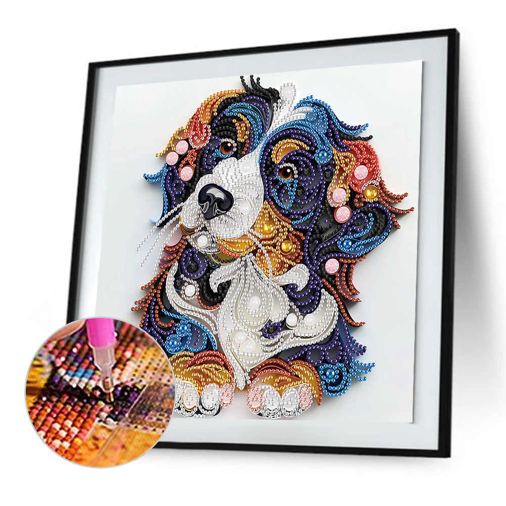 Paper Quilling Puppies - Special Shaped Drill Diamond Painting 30*30CM