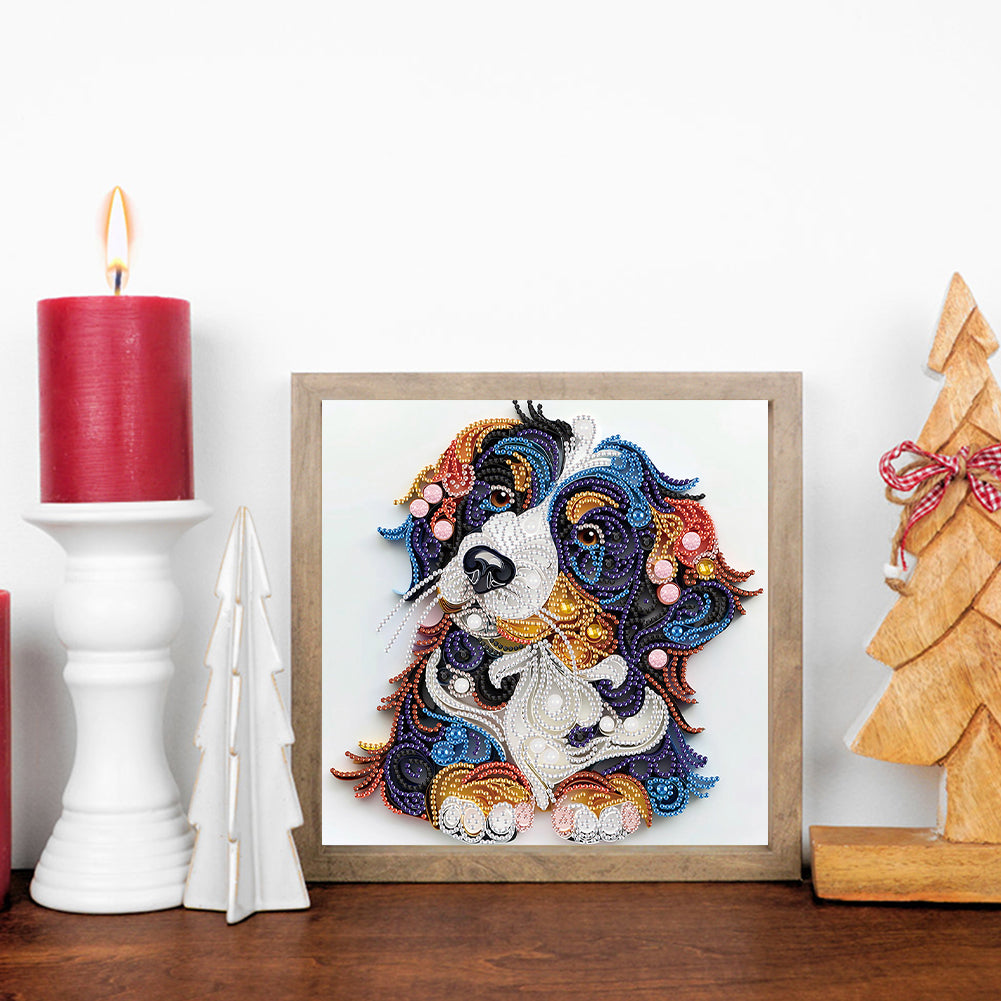 Paper Quilling Puppies - Special Shaped Drill Diamond Painting 30*30CM