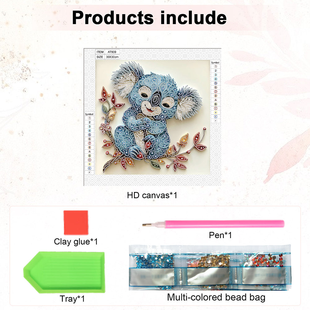Paper Quilling Koalas - Special Shaped Drill Diamond Painting 30*30CM