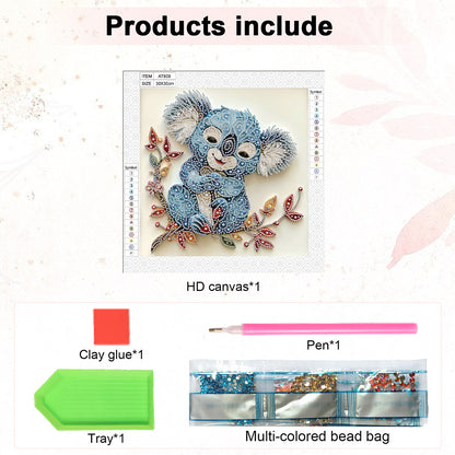 Paper Quilling Koalas - Special Shaped Drill Diamond Painting 30*30CM