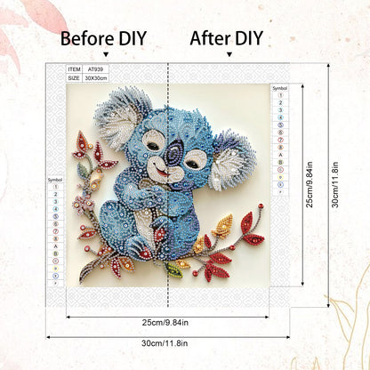 Paper Quilling Koalas - Special Shaped Drill Diamond Painting 30*30CM
