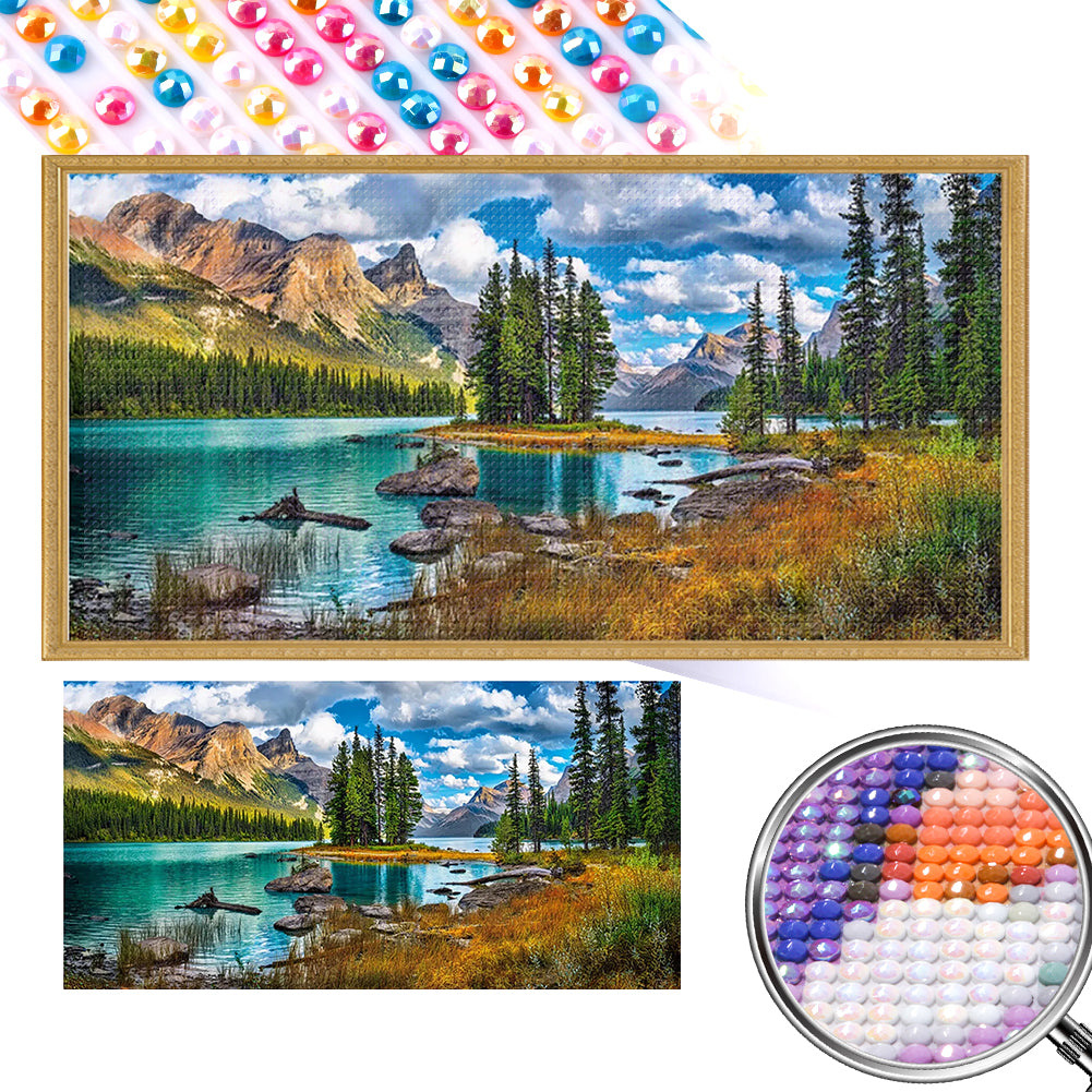 Outdoor Scenery - Full AB Round Drill Diamond Painting 80*40CM