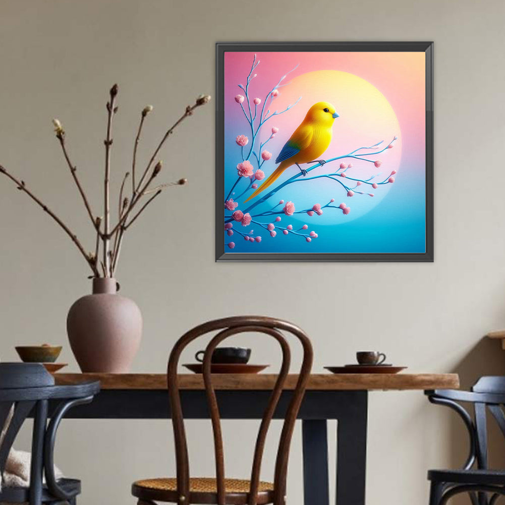 Birds On The Moon - Full Round Drill Diamond Painting 40*40CM