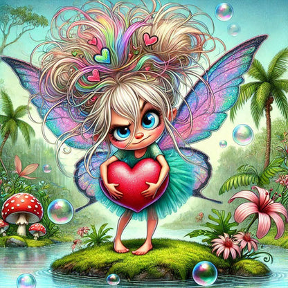 Elf Girls With Love - Full Round Drill Diamond Painting 40*40CM