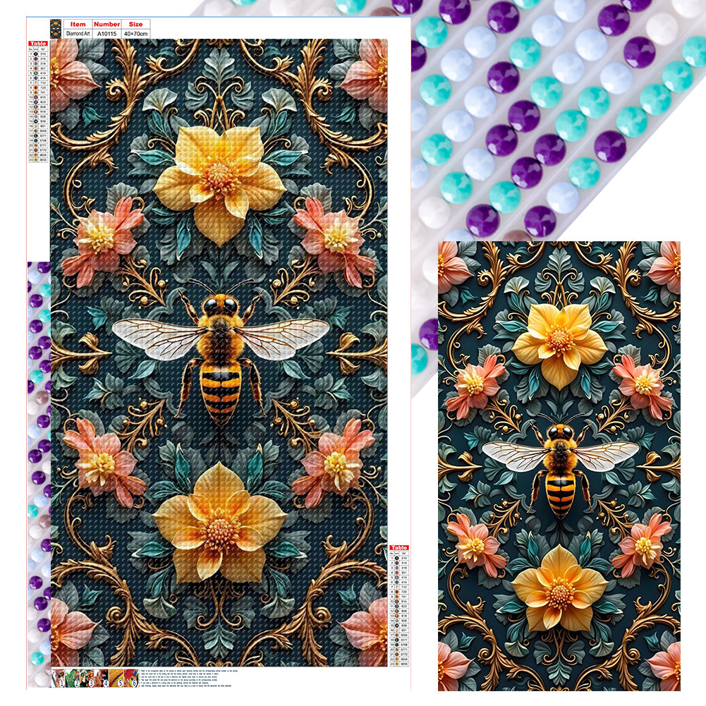 Bee - Full Round Drill Diamond Painting 40*70CM