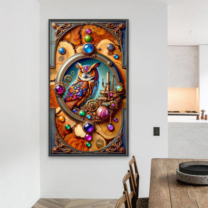 Owl - Full Round Drill Diamond Painting 40*70CM