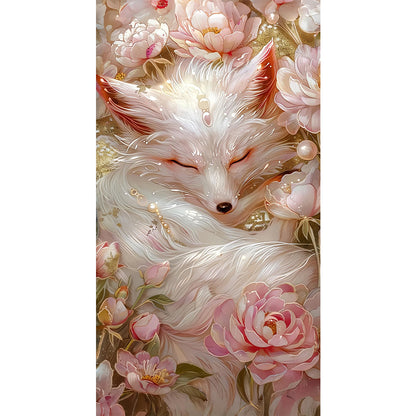 White Foxes - Full Round Drill Diamond Painting 40*70CM