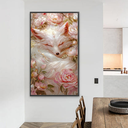 White Foxes - Full Round Drill Diamond Painting 40*70CM