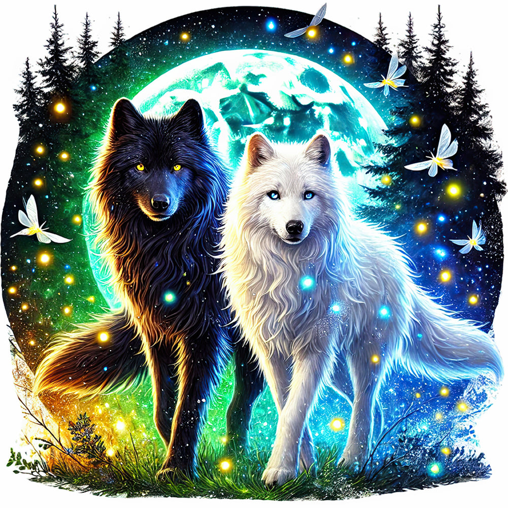 Wolf - Full Round Drill Diamond Painting 30*30CM
