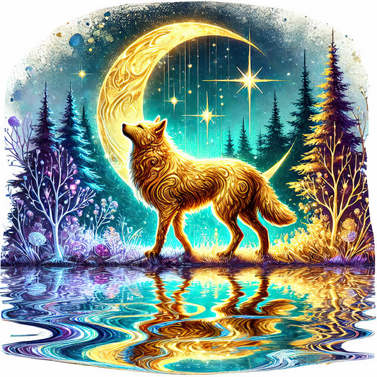 Wolf - Full Round Drill Diamond Painting 30*30CM