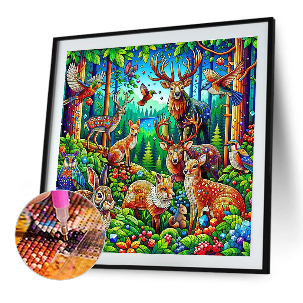 Shining Animals - Full Round Drill Diamond Painting 40*40CM