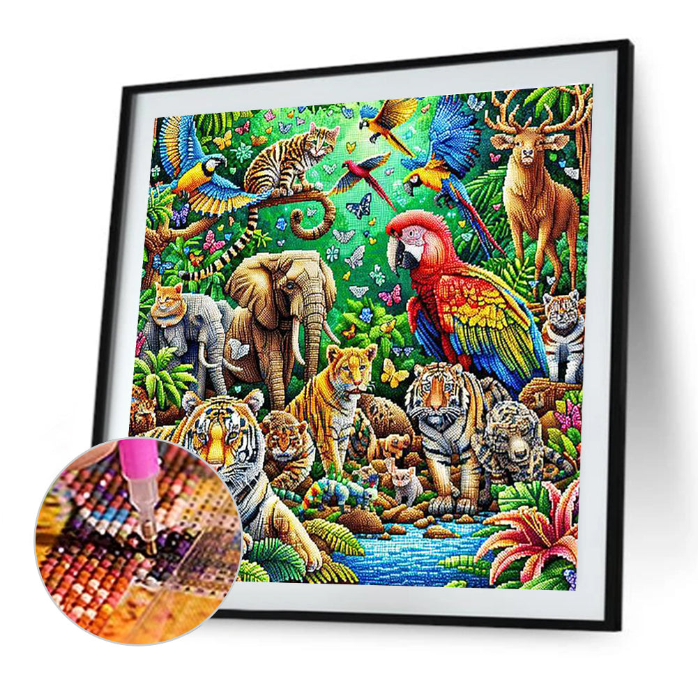 Shining Animals - Full Round Drill Diamond Painting 40*40CM