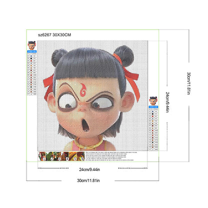 Nezha - Full Round Drill Diamond Painting 30*30CM