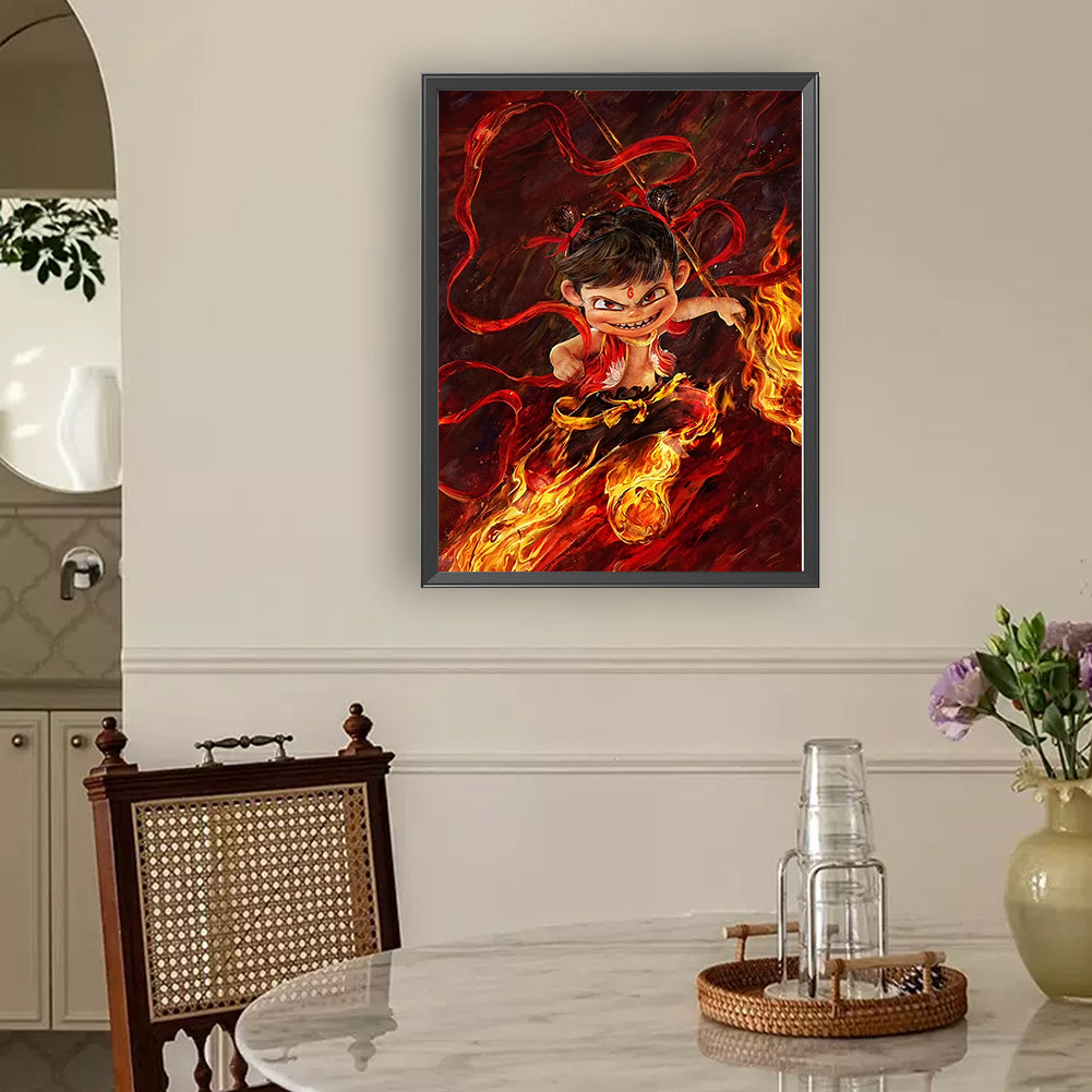 Nezha - Full Round Drill Diamond Painting 30*40CM