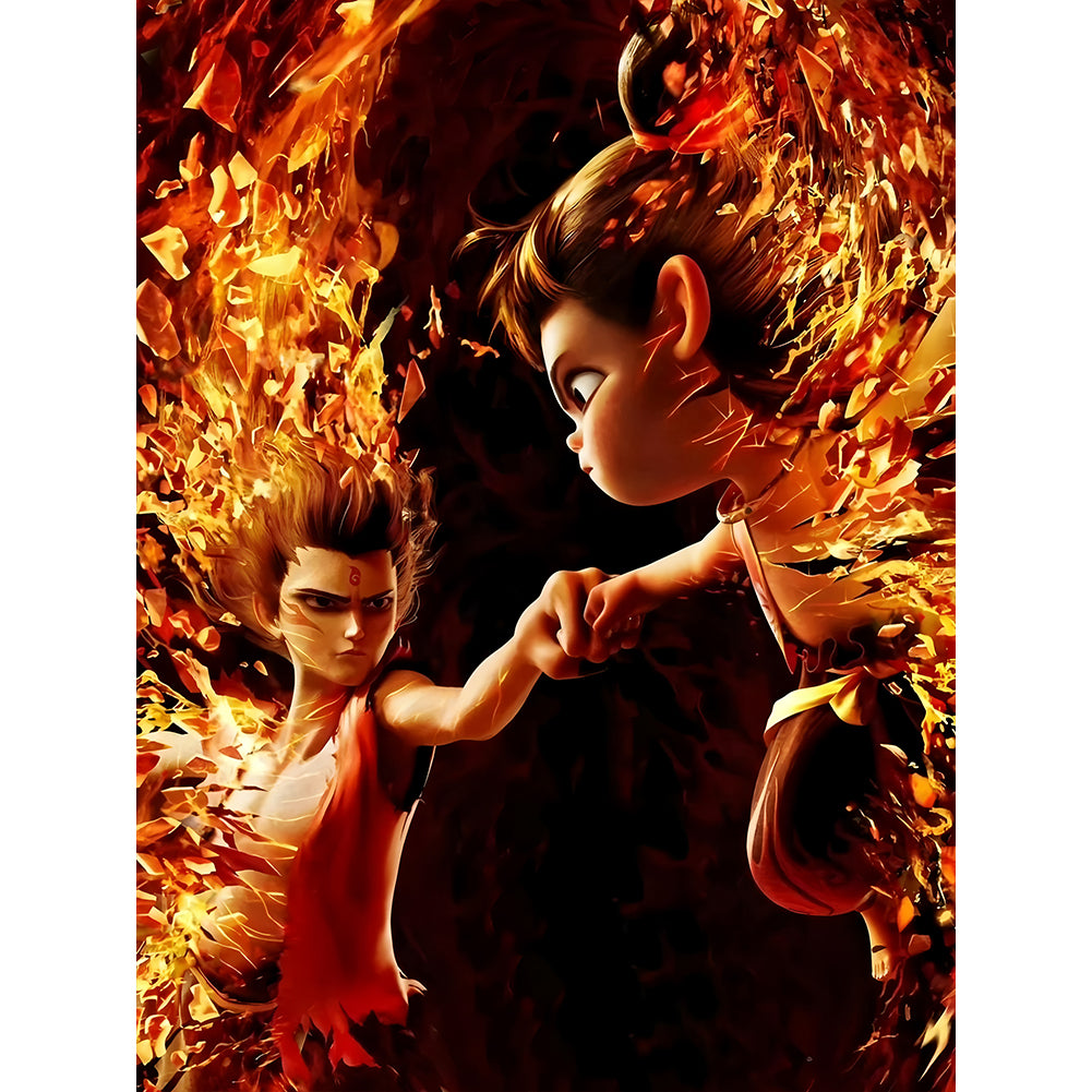 Nezha - Full Round Drill Diamond Painting 30*40CM