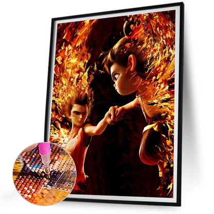 Nezha - Full Round Drill Diamond Painting 30*40CM