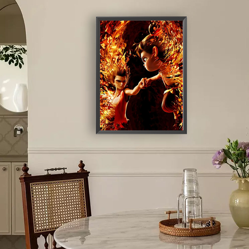Nezha - Full Round Drill Diamond Painting 30*40CM