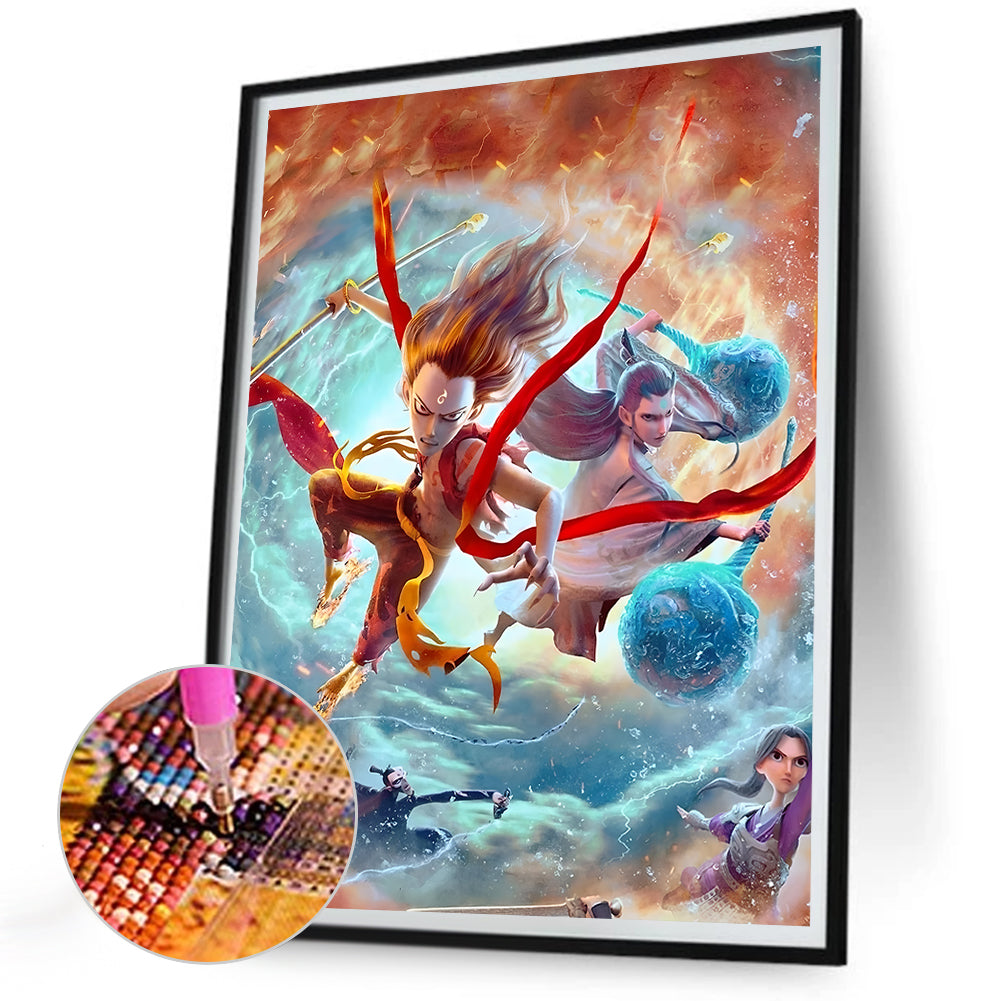 Nezha - Full Round Drill Diamond Painting 30*40CM