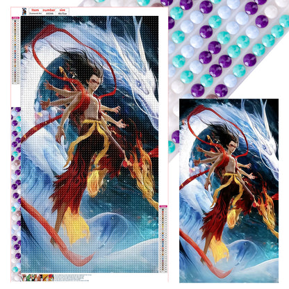 Nezha And Ao Bing - Full Round Drill Diamond Painting 40*70CM