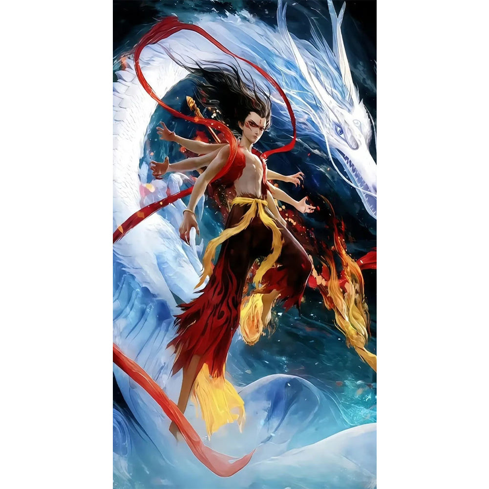 Nezha And Ao Bing - Full Round Drill Diamond Painting 40*70CM