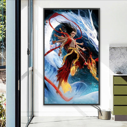 Nezha And Ao Bing - Full Round Drill Diamond Painting 40*70CM