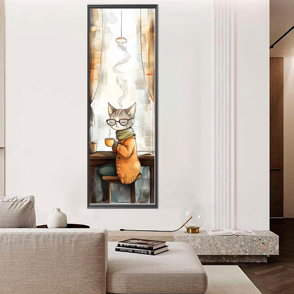 Coffee Cats - Full Round Drill Diamond Painting 30*90CM