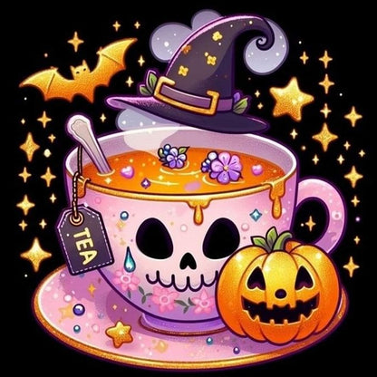 Halloween Magic Tea - Full Round Drill Diamond Painting 40*40CM