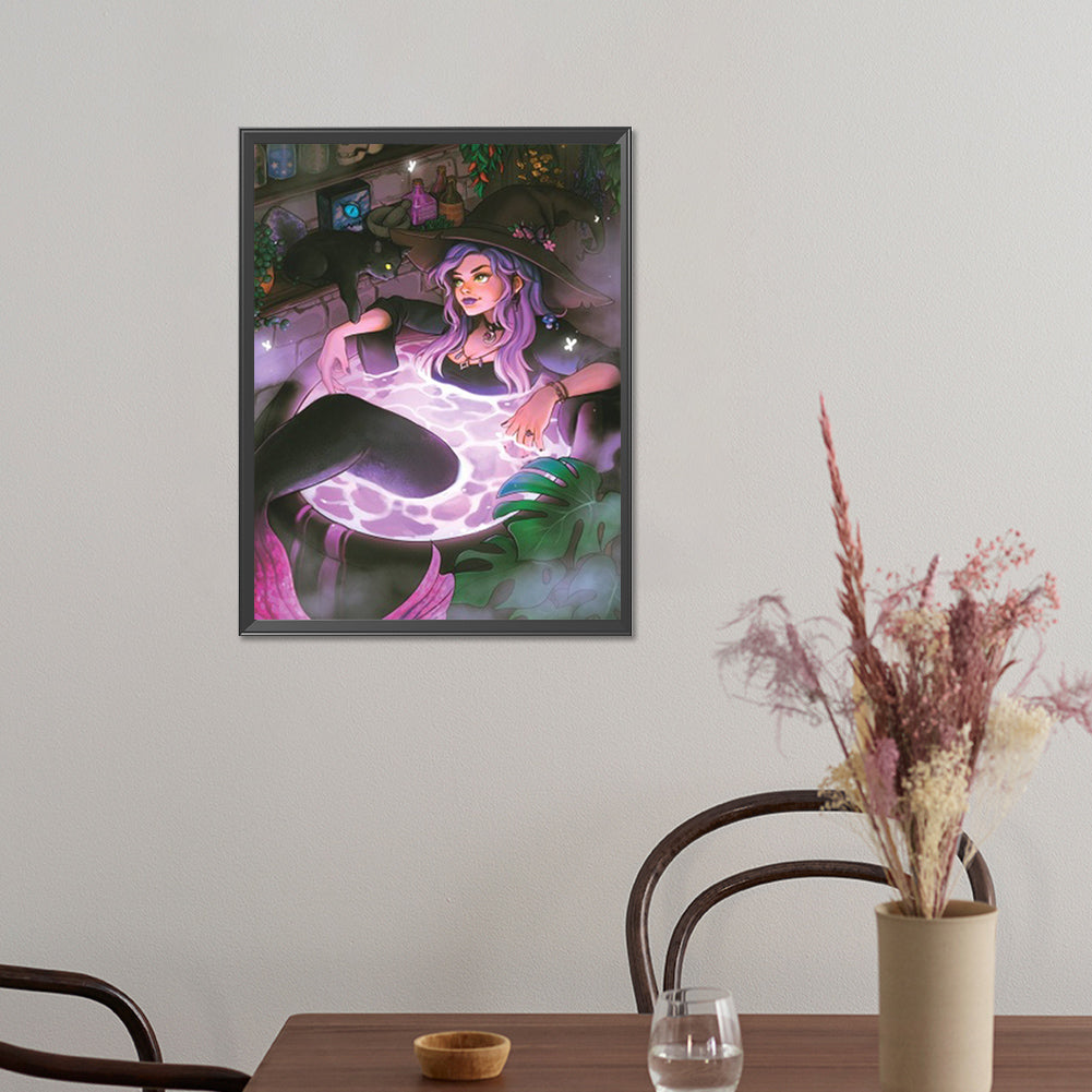 Witch - Full Square Drill Diamond Painting 30*40CM