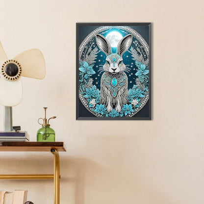 Blue Fantasy Bunny - Special Shaped Drill Diamond Painting 30*40CM