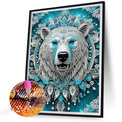 Blue Fantasy Bear - Special Shaped Drill Diamond Painting 30*40CM