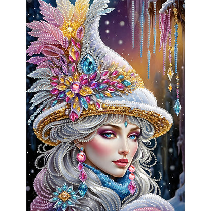 Elegant Woman - Special Shaped Drill Diamond Painting 30*40CM