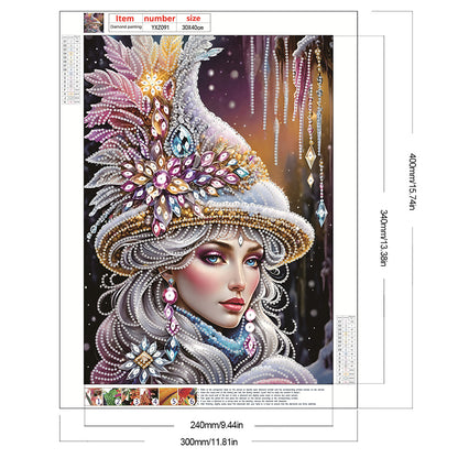 Elegant Woman - Special Shaped Drill Diamond Painting 30*40CM