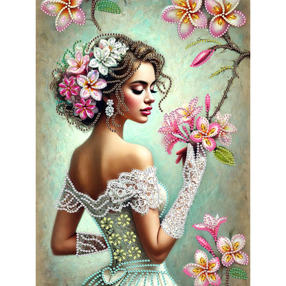 Elegant And Luxurious Woman - Special Shaped Drill Diamond Painting 30*40CM