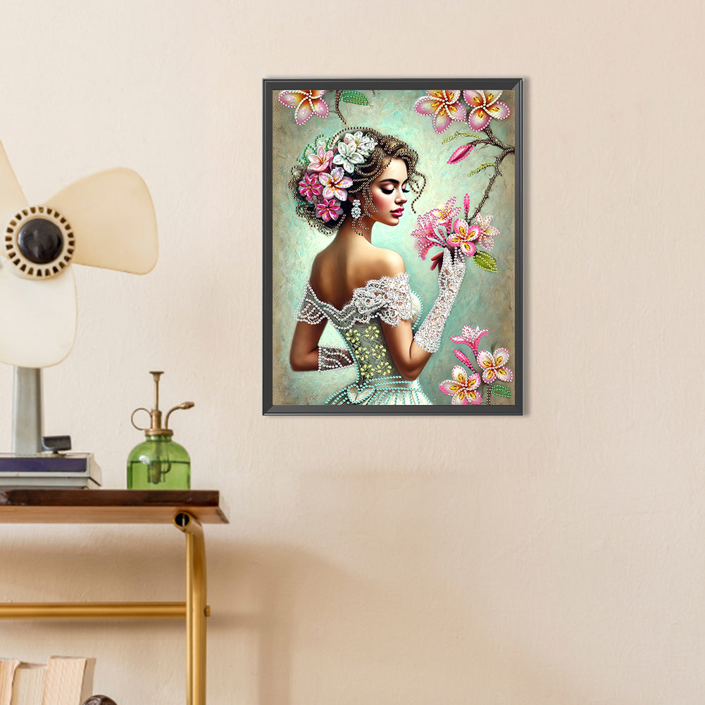 Elegant And Luxurious Woman - Special Shaped Drill Diamond Painting 30*40CM