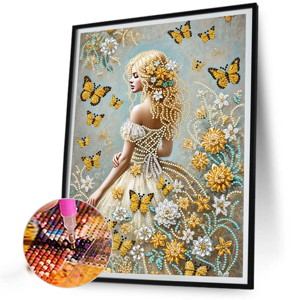 Elegant And Luxurious Woman - Special Shaped Drill Diamond Painting 30*40CM