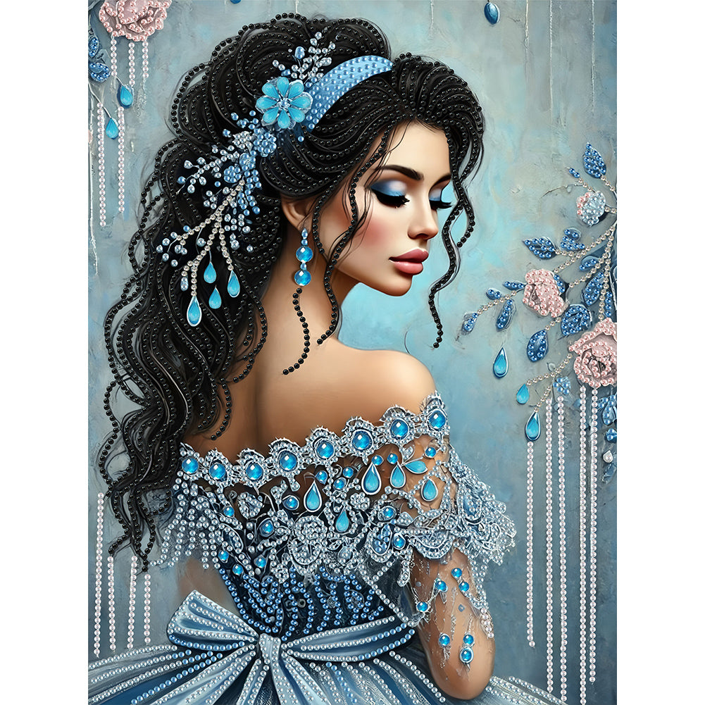 Elegant And Luxurious Woman - Special Shaped Drill Diamond Painting 30*40CM