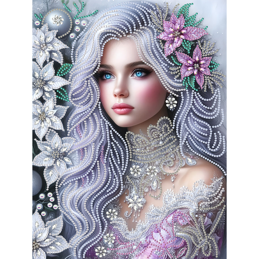 Elegant And Luxurious Woman - Special Shaped Drill Diamond Painting 30*40CM