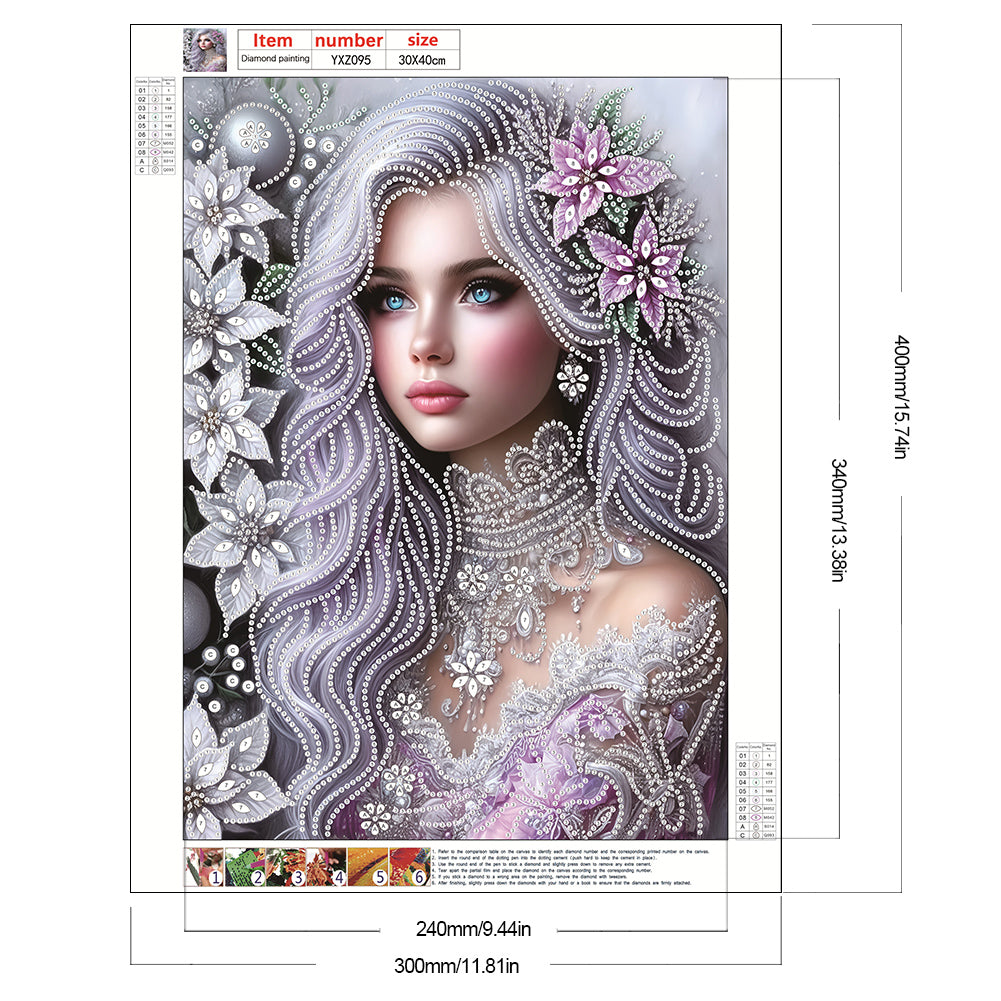Elegant And Luxurious Woman - Special Shaped Drill Diamond Painting 30*40CM