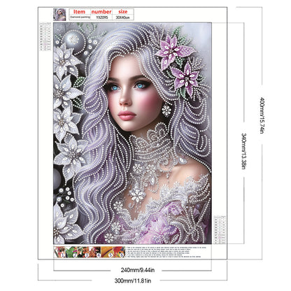 Elegant And Luxurious Woman - Special Shaped Drill Diamond Painting 30*40CM