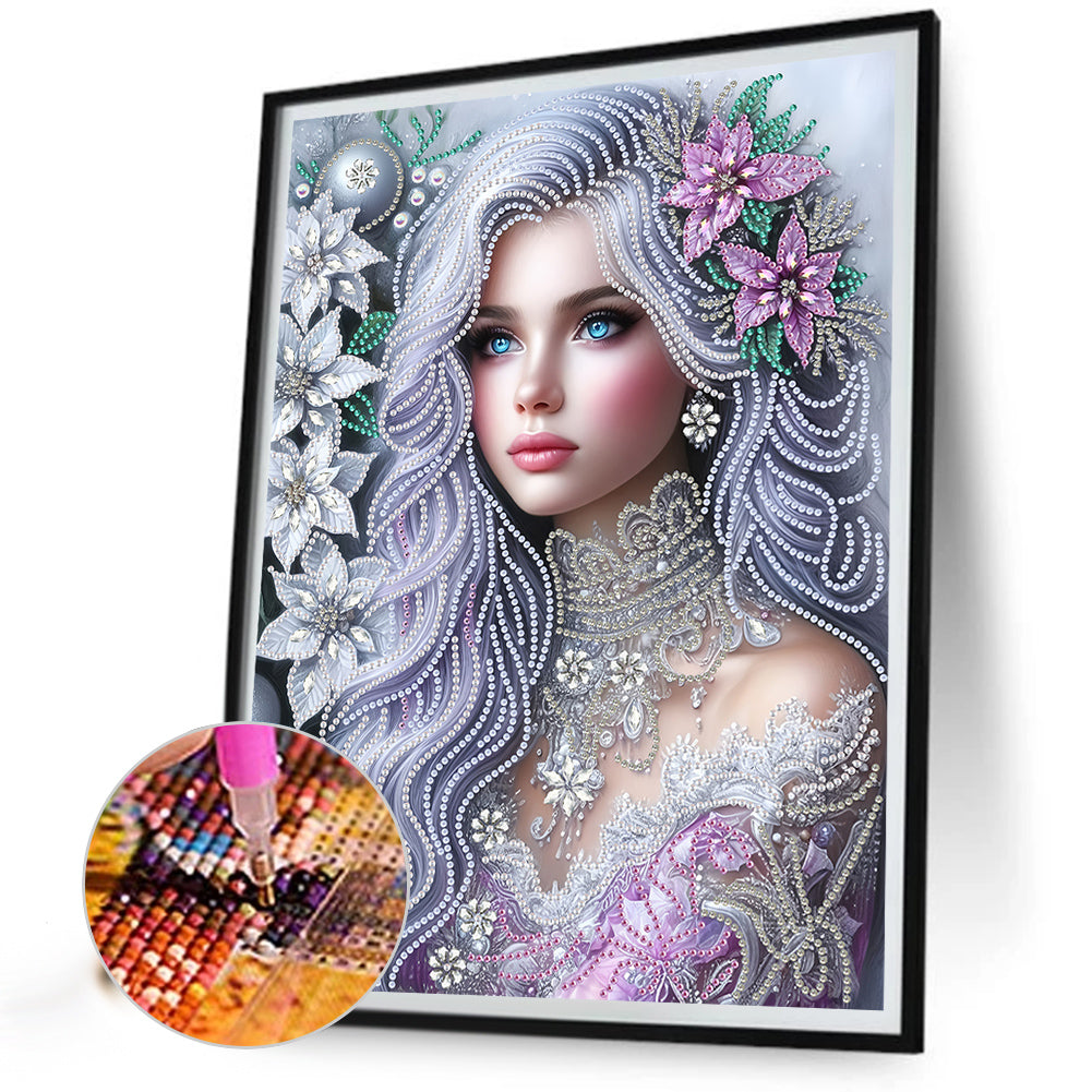 Elegant And Luxurious Woman - Special Shaped Drill Diamond Painting 30*40CM