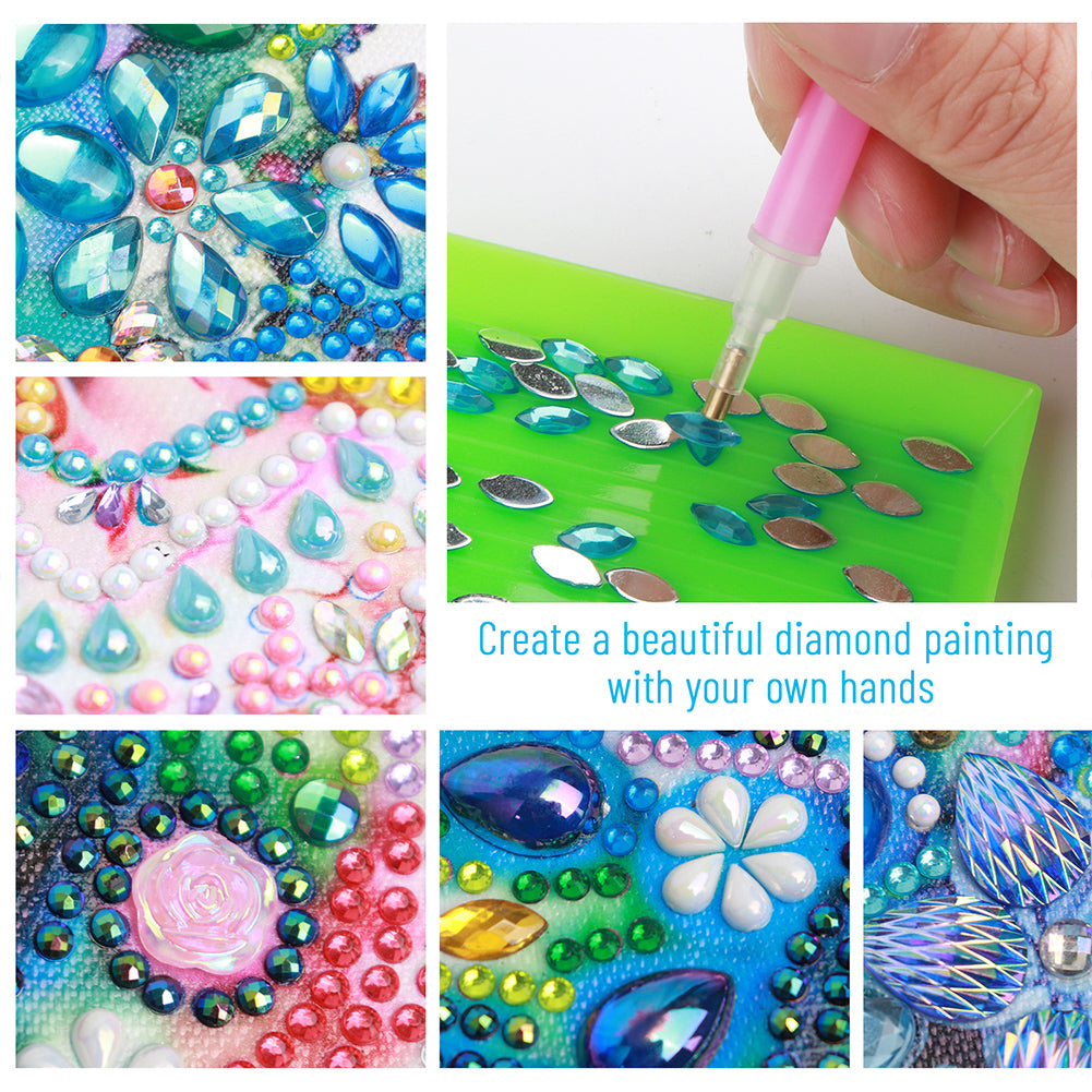 Quilling Paper Painting Autumn Bench - Special Shaped Drill Diamond Painting 30*30CM