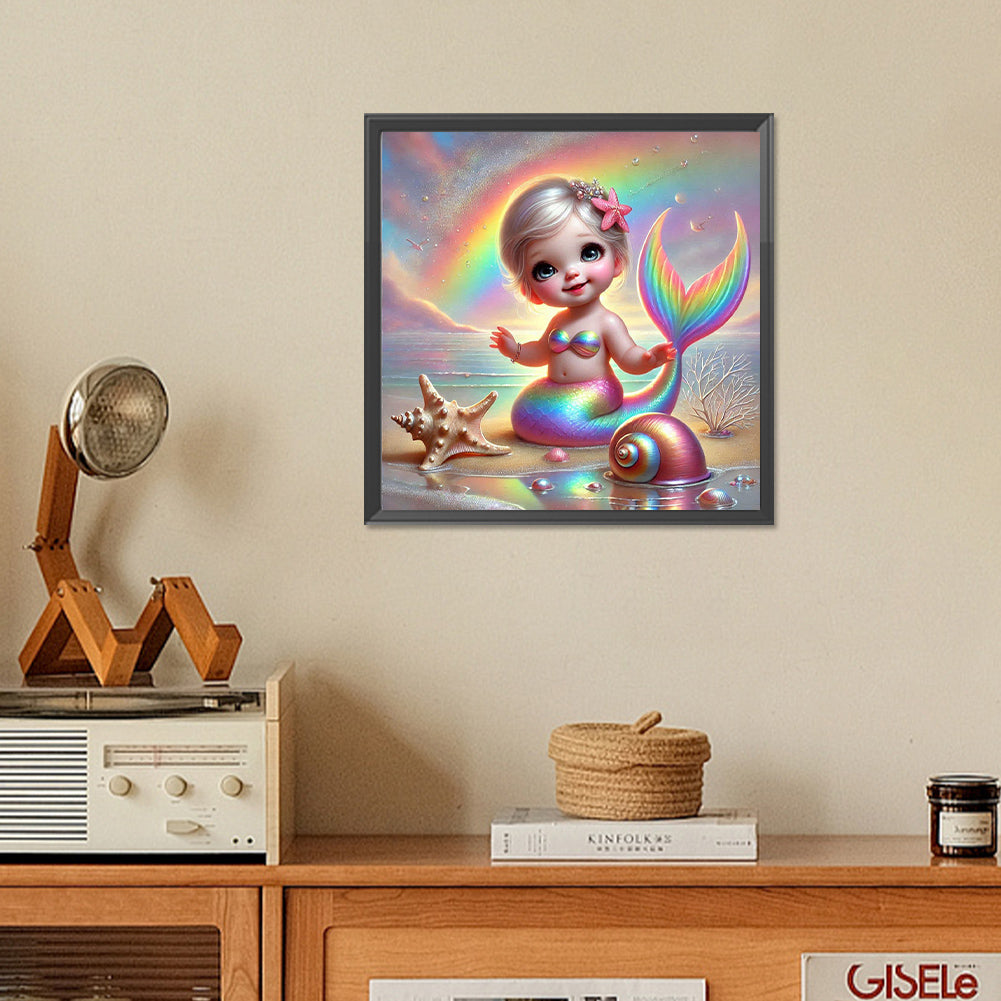 Mermaid - Full Square Drill Diamond Painting 30*30CM