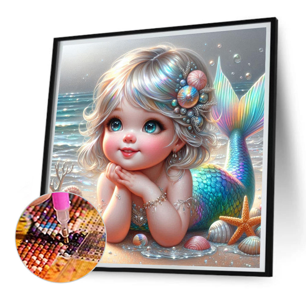 Mermaid - Full Square Drill Diamond Painting 30*30CM