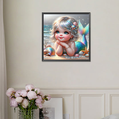 Mermaid - Full Square Drill Diamond Painting 30*30CM