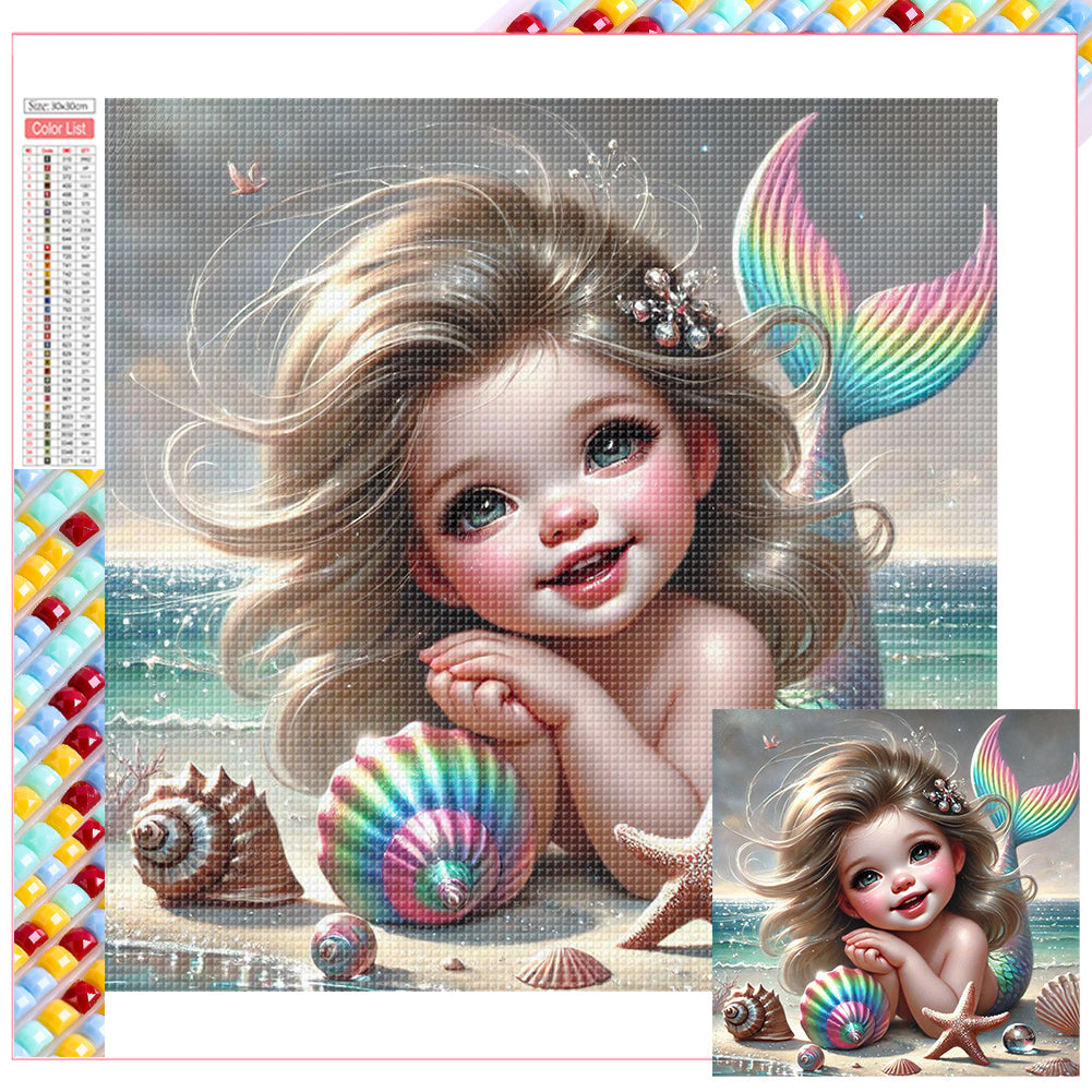 Mermaid - Full Square Drill Diamond Painting 30*30CM