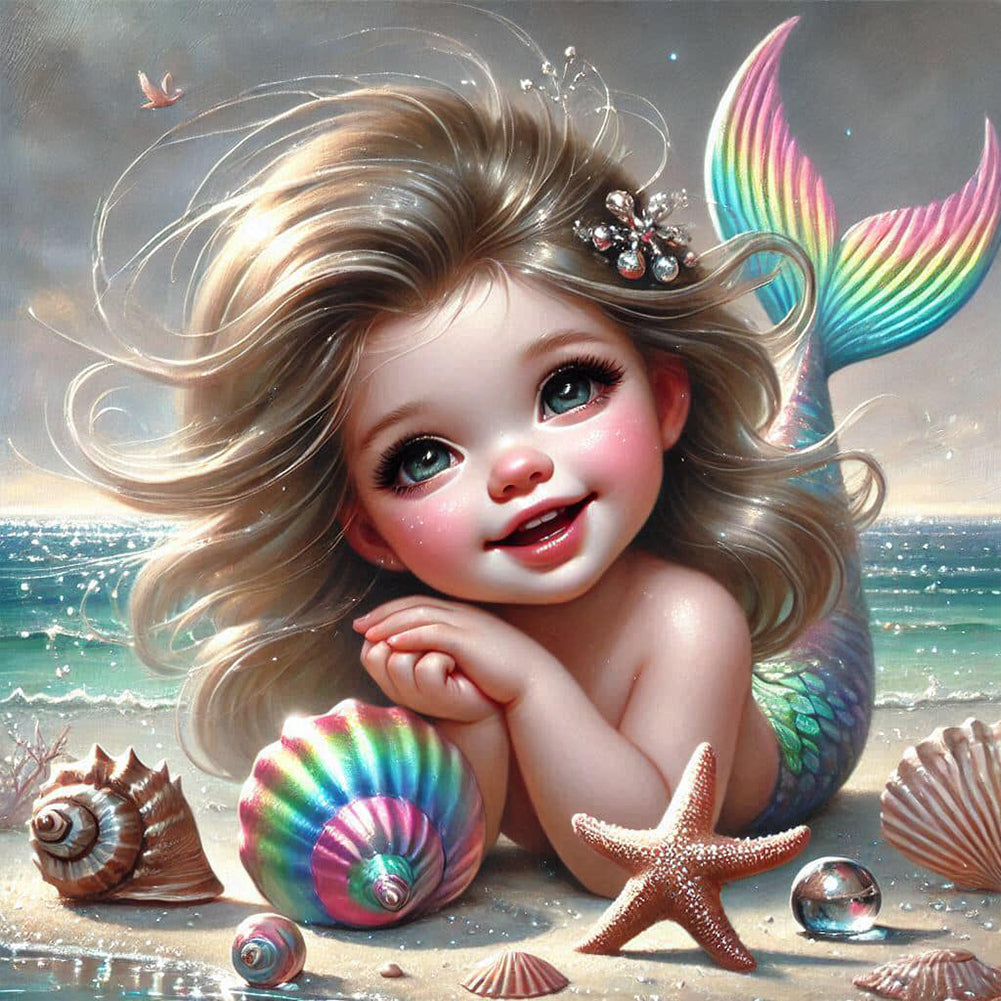 Mermaid - Full Square Drill Diamond Painting 30*30CM