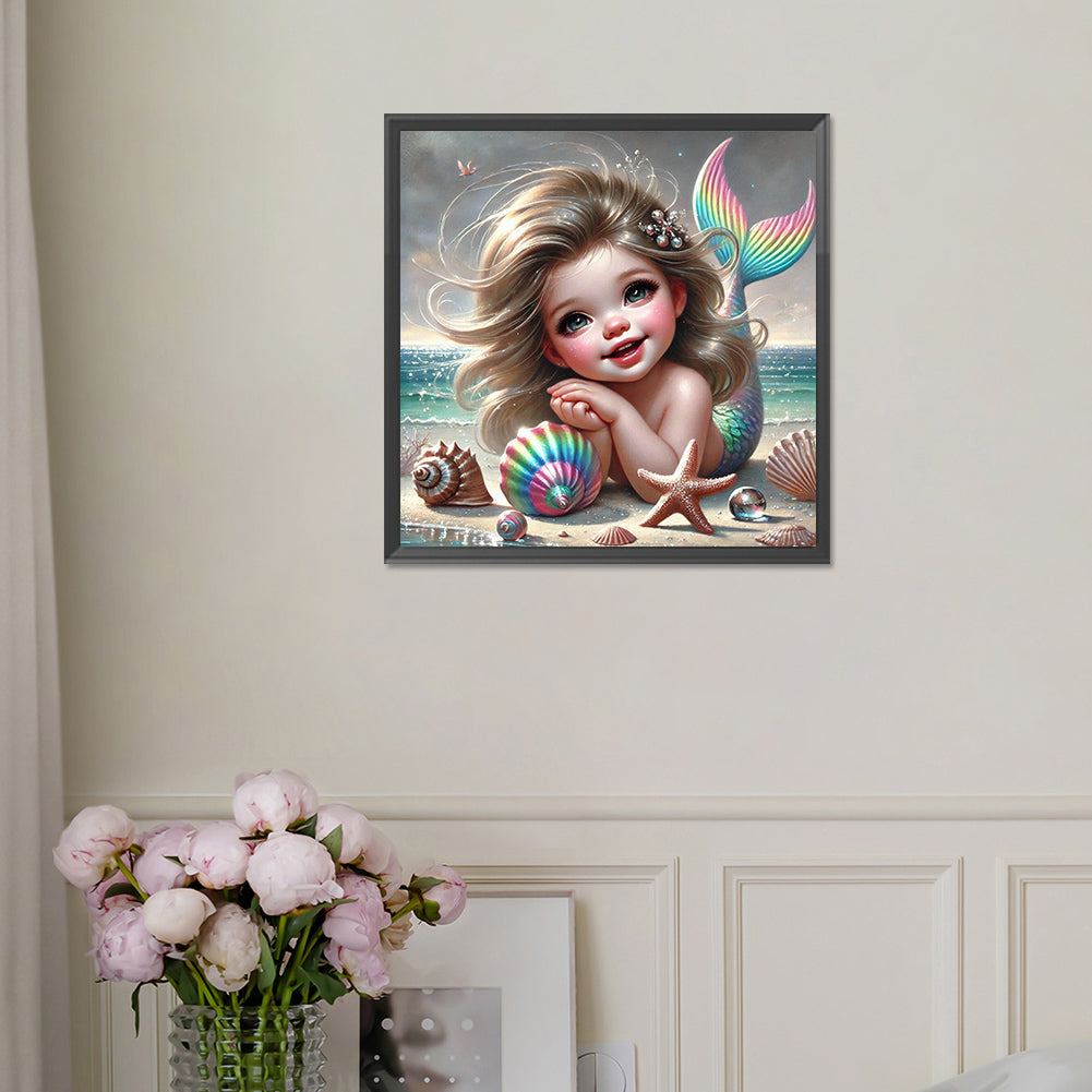 Mermaid - Full Square Drill Diamond Painting 30*30CM