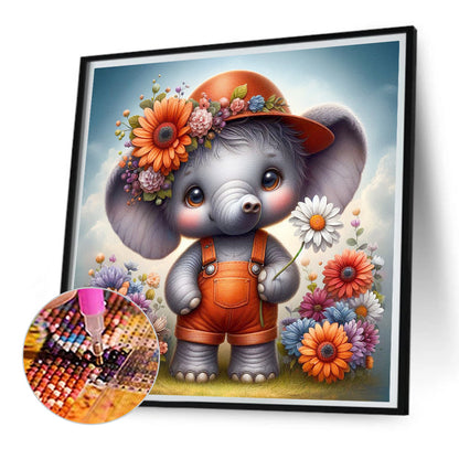 Elephant'S Garden - Full Square Drill Diamond Painting 30*30CM