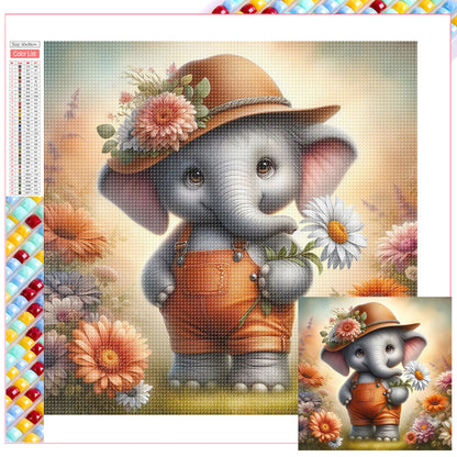 Elephant'S Garden - Full Square Drill Diamond Painting 30*30CM