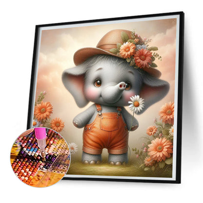 Elephant'S Garden - Full Square Drill Diamond Painting 30*30CM